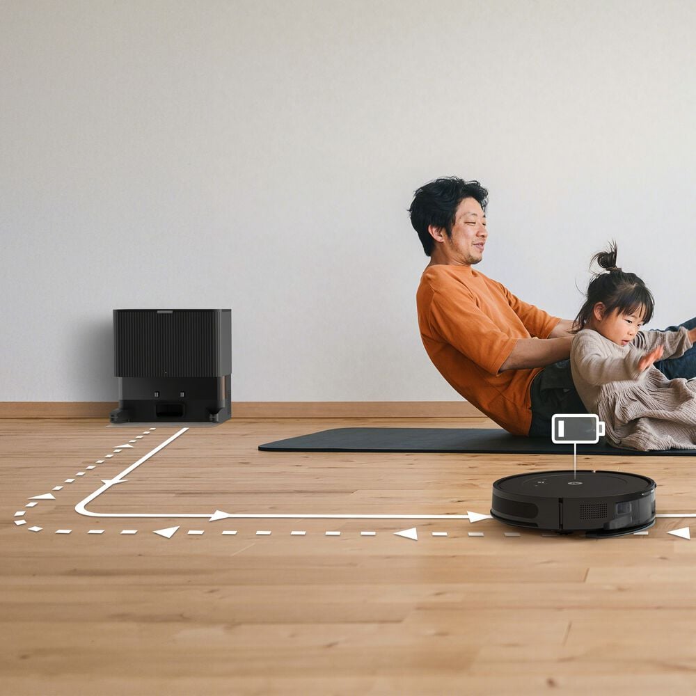 Il se recharge et reprend sa tâche de nettoyage
